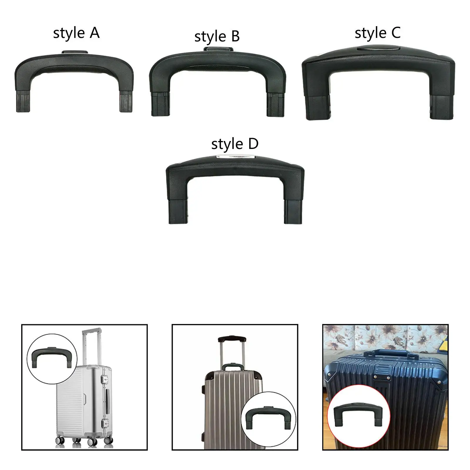 Universal Luggage Handle Wear Resistant Portable Pull Handle Support for Suitcase and Trolley Bag Repair DIY Accessory