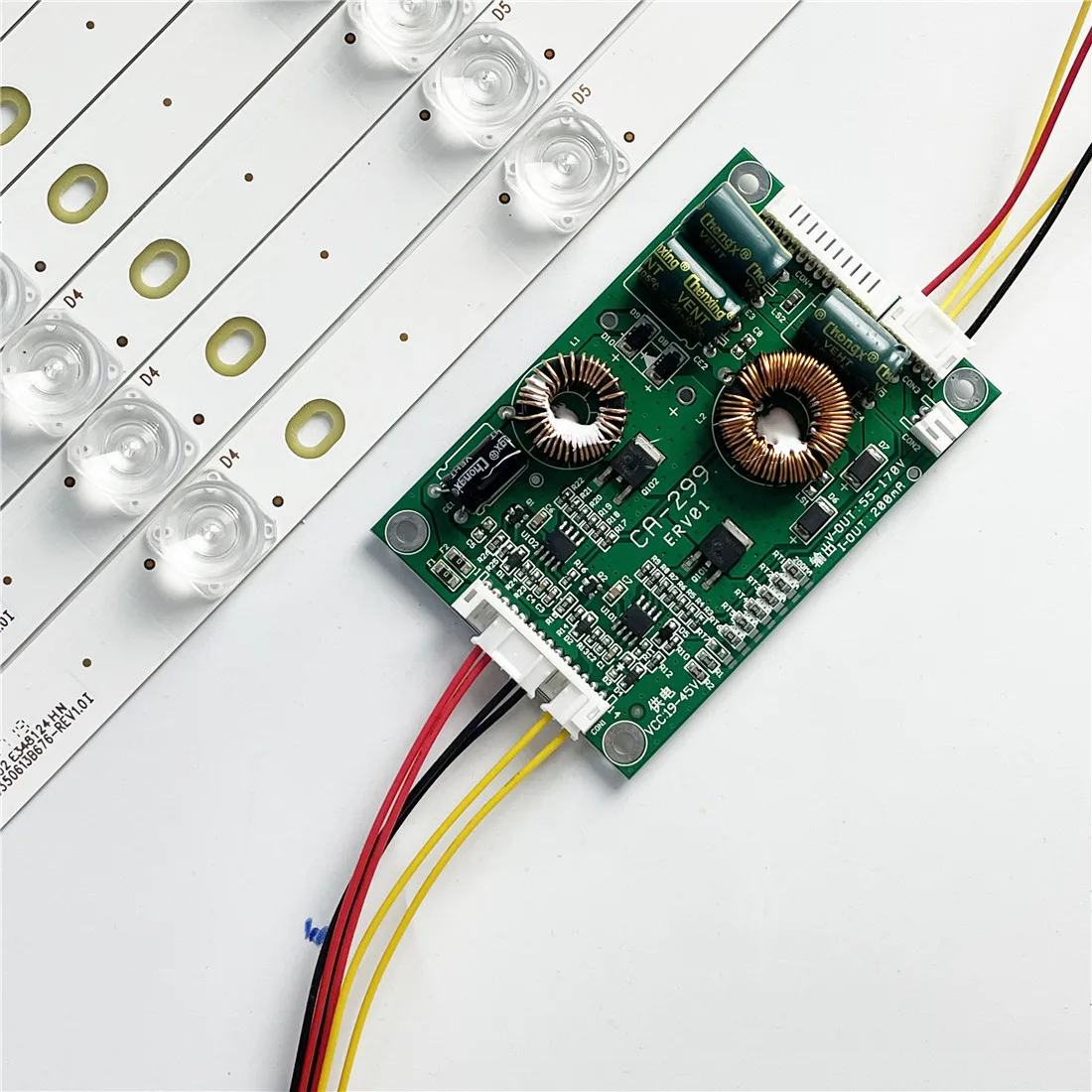 10 Uds. Tira de LED para iluminación trasera de 425mm, kit de 5 lámparas, placa de lente óptica, filtro para TV LCD de 39 40 42 y 43 pulgadas,