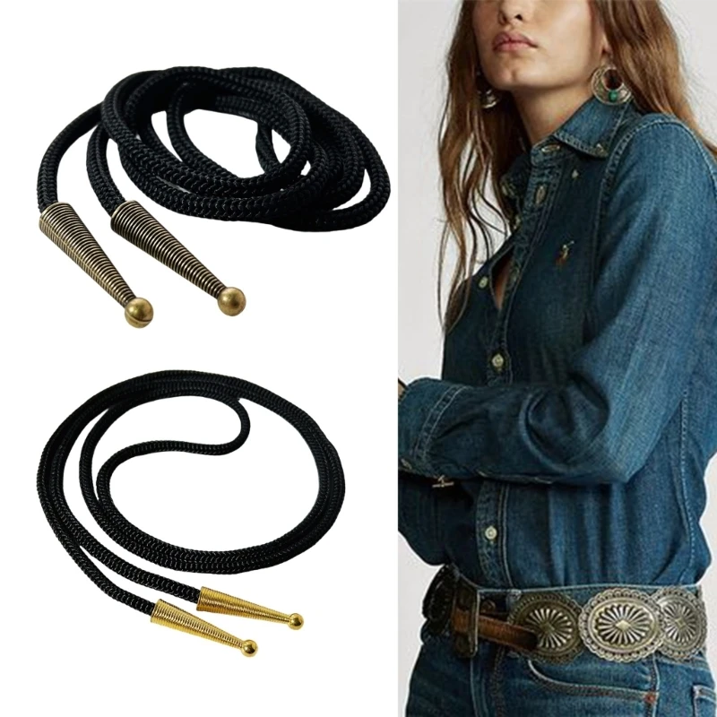 652F Customizable Bolo Tie Component with Metal Carved Pendant For Personalizing Accessory Neck Jewelry Craft Design