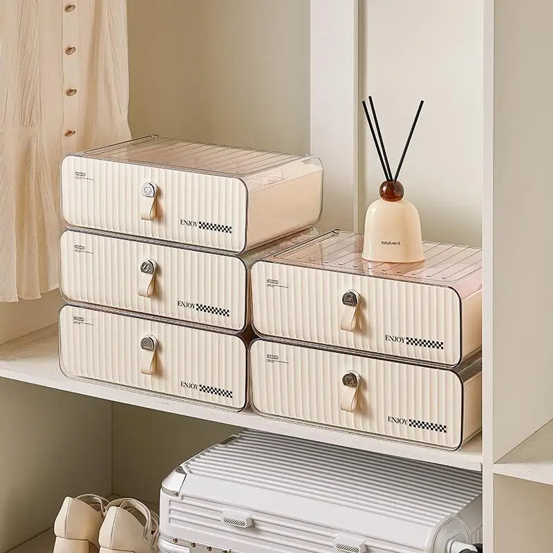 drawer-type-underwear-socks-clothes-dustproof-storage-box-home-organization-plastic-material-simple-style-mdng-brand