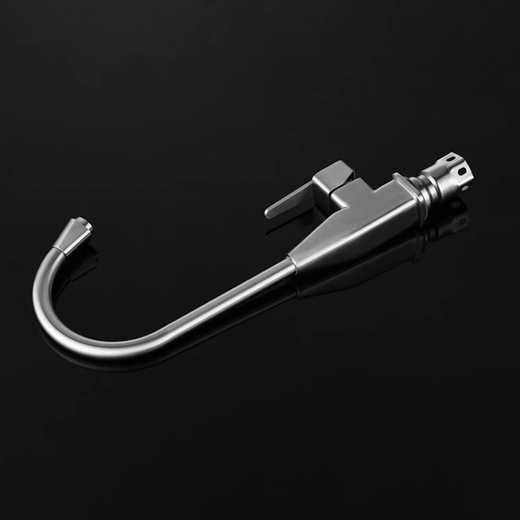 Rotatable Modern Brushed Nickel Single Handle Bar Faucet 1 Hole Single Handle Hot and Cold Water Mixer Faucet with Hose