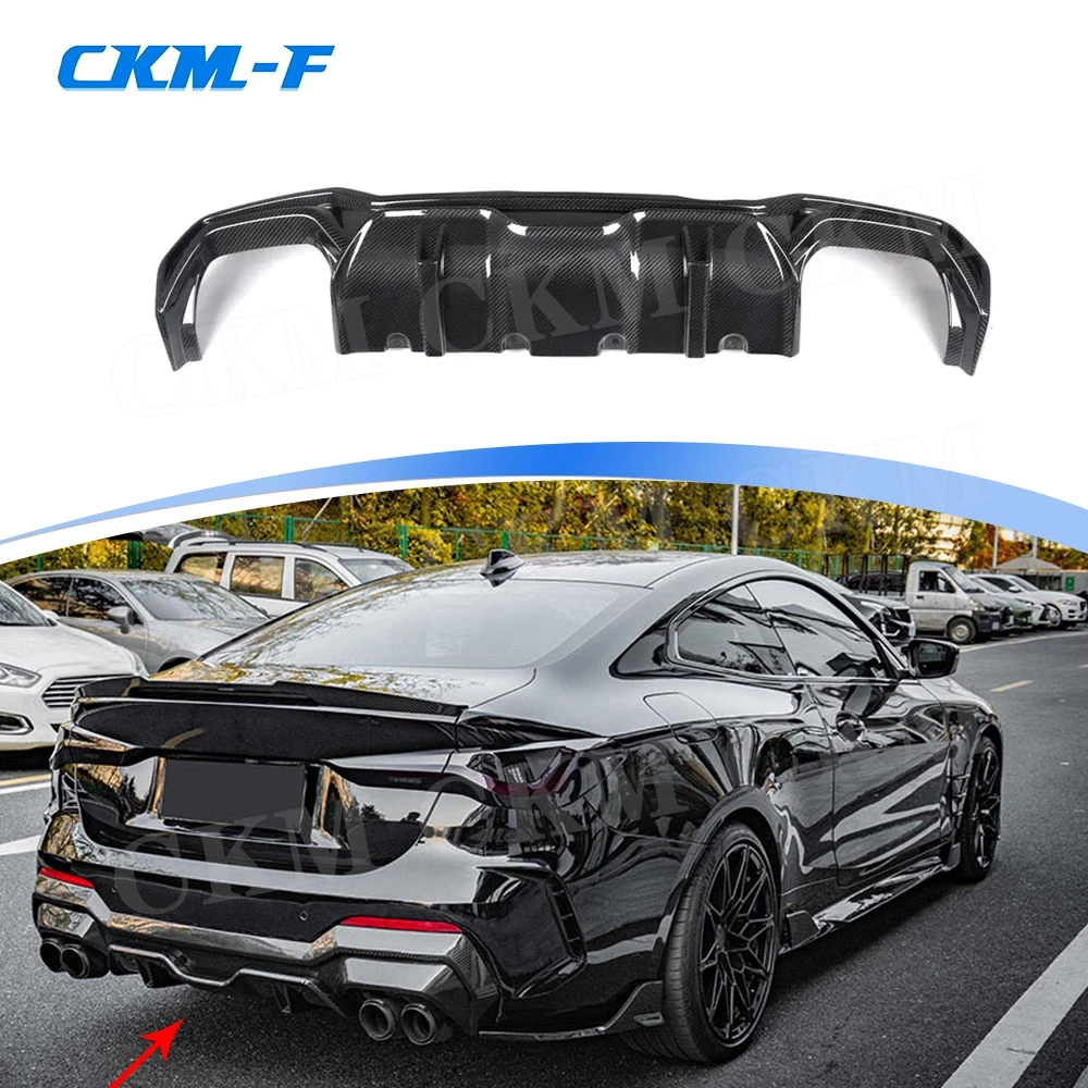 

Carbon Fiber For BMW 4 Series G22 G23 Coupe 2021+ Rear Bumper Lip Diffuser Guard Spoiler Car Accessories FRP Body Kits Styling