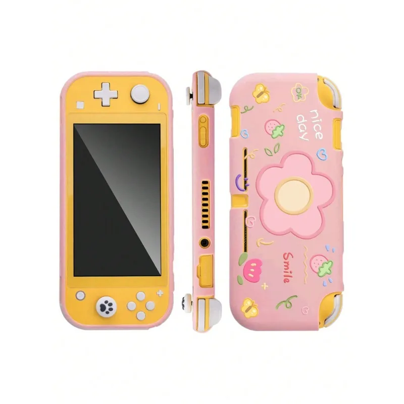 Floral Pattern Anti-fall Case Compatible With Switch Lite