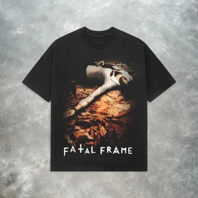Camiseta Retro Vintage Fatal Frame, Juego de Terror Y2K, Camiseta de Algodón para Hombre y Mujer, Estilo Urbano, Talla Grande, Primavera/Verano