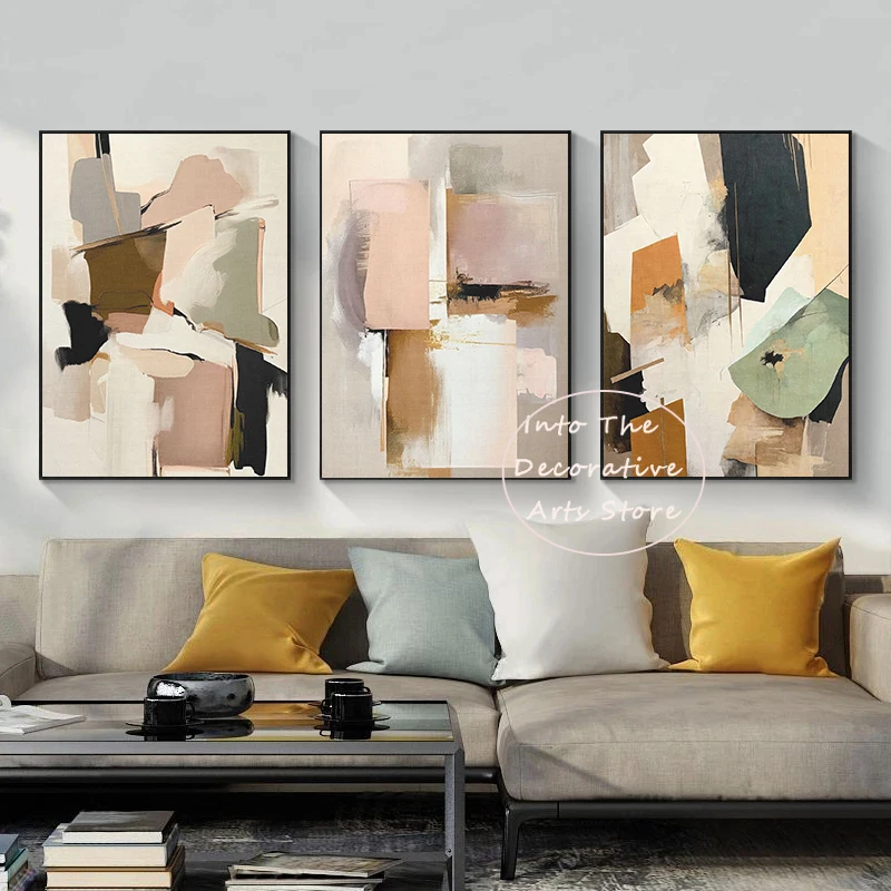 Irregular Landscape Neutral Color Matching Minimalist Japandi Contemporary Posters Canvas Paintings Wall Art Pictures Home Decor