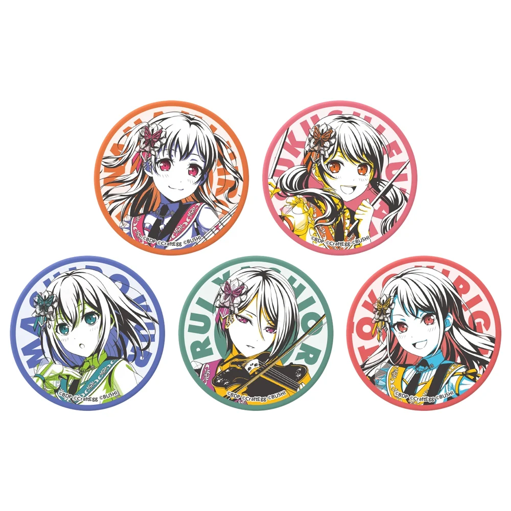 ¡BanG Dream! Insignia de Metal de 50mm, alfileres de Anime, Morfonica, Monica, Kurata, Mashiro, Kirigaya, Touko, Hiromachi, Nanami, Yashio, Rui