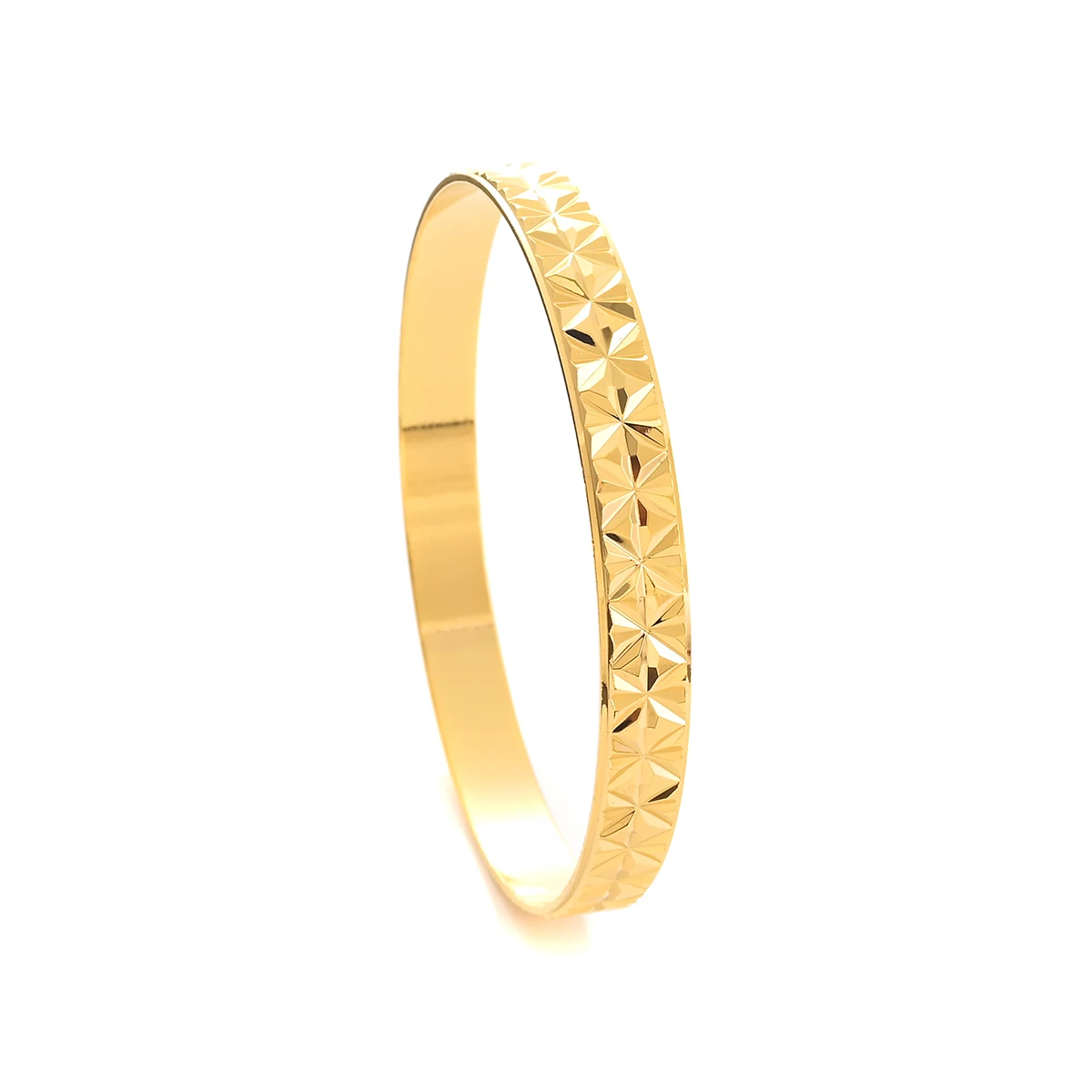 24k 65MM Dubai Wedding Bangles For Women Ethiopian Jewelry Gold Color Indian Bangles Bracelets Women Birthday Jewelry Gifts