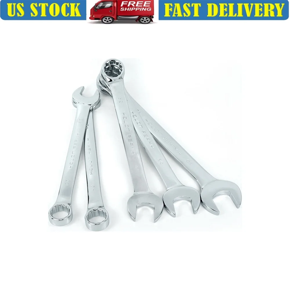 

Набор комбинированных ключей Jumbo из 5 предметов, хромованадиевая сталь, термообработанный прецизионно-нержавеющий набор инструментов с нейлоновым футляром