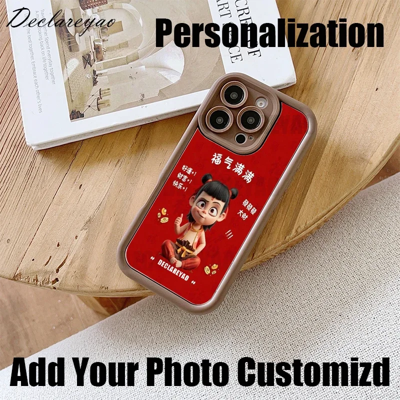 صورة تخصيص مرآة الحال بالنسبة لابل آيفون 16 برو ماكس 15 14 زائد 13 12 Mini 16e غطاء شخصية لتقوم بها بنفسك إطار صور مخصص لينة