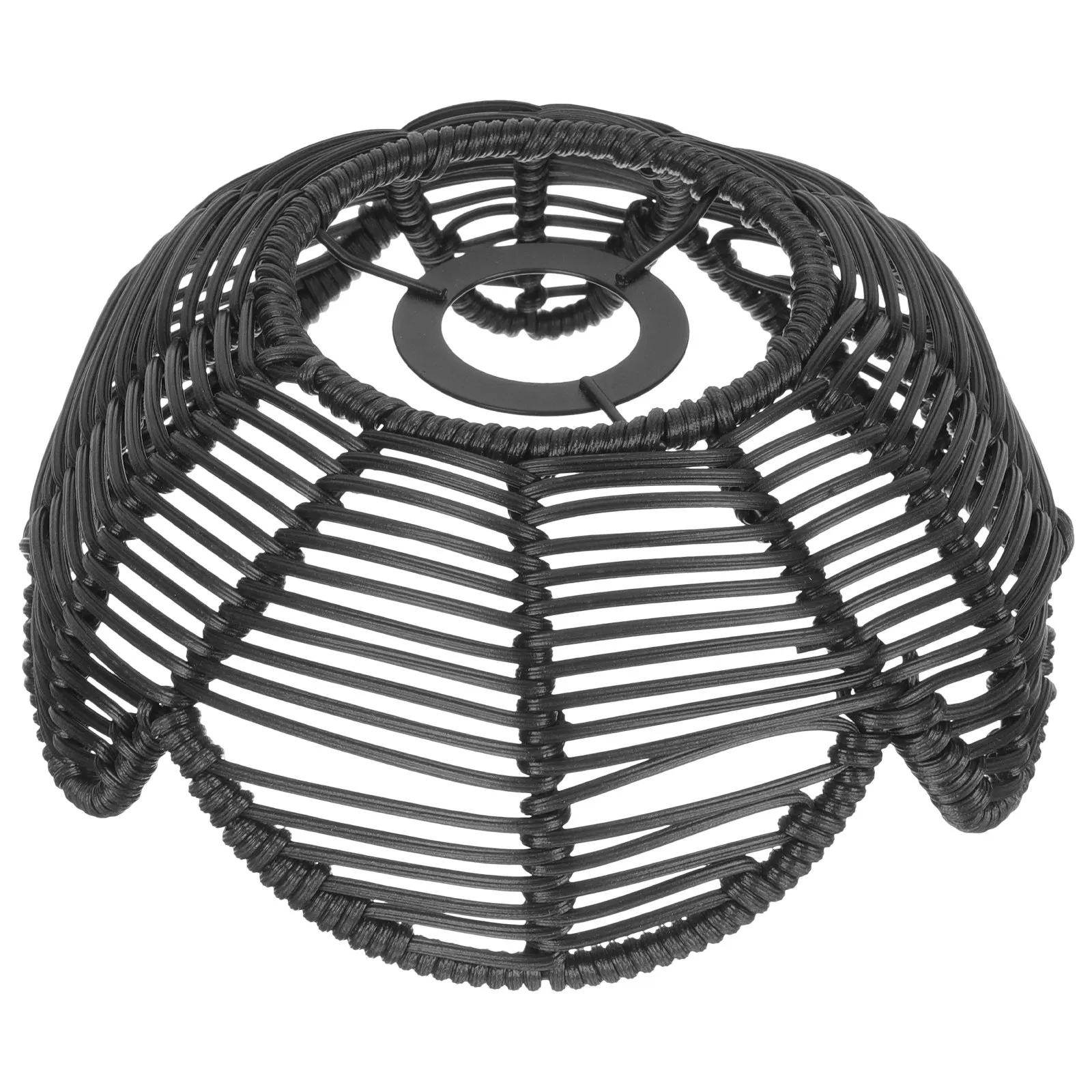 

Плетеный абажур в форме лотоса, имитация ротанга, ретро-чехол для лампы, подвесной потолочный светильник, пасторальный стиль, для дома, бара, ресторана