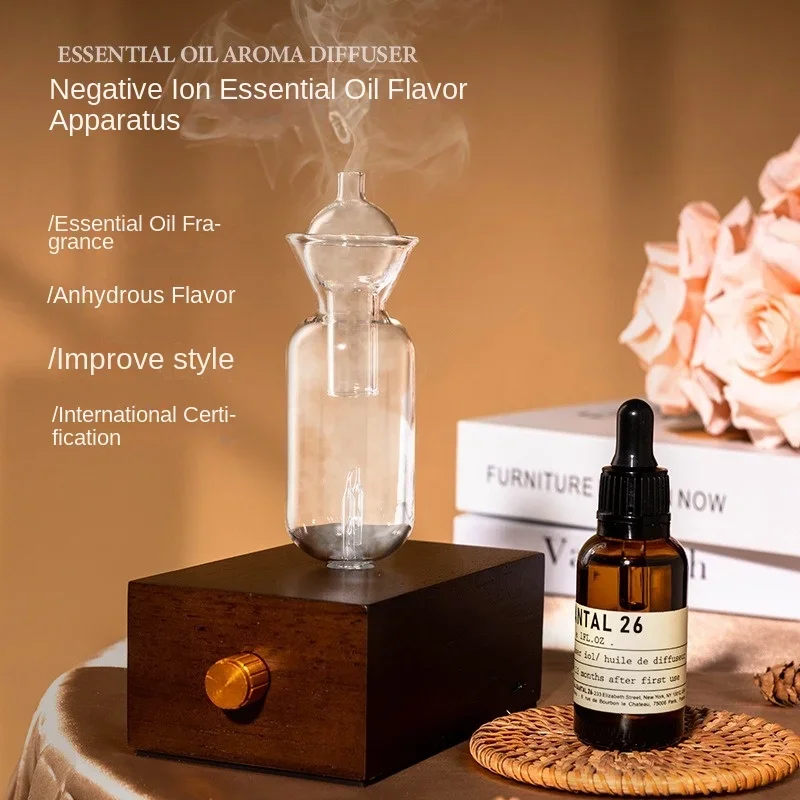 Mini Portable Waterless Essential Oil Diffuser Aromatherapy Atomizer Rechargeable Aromatherapy Diffuser Electric Wood Glass - view 2