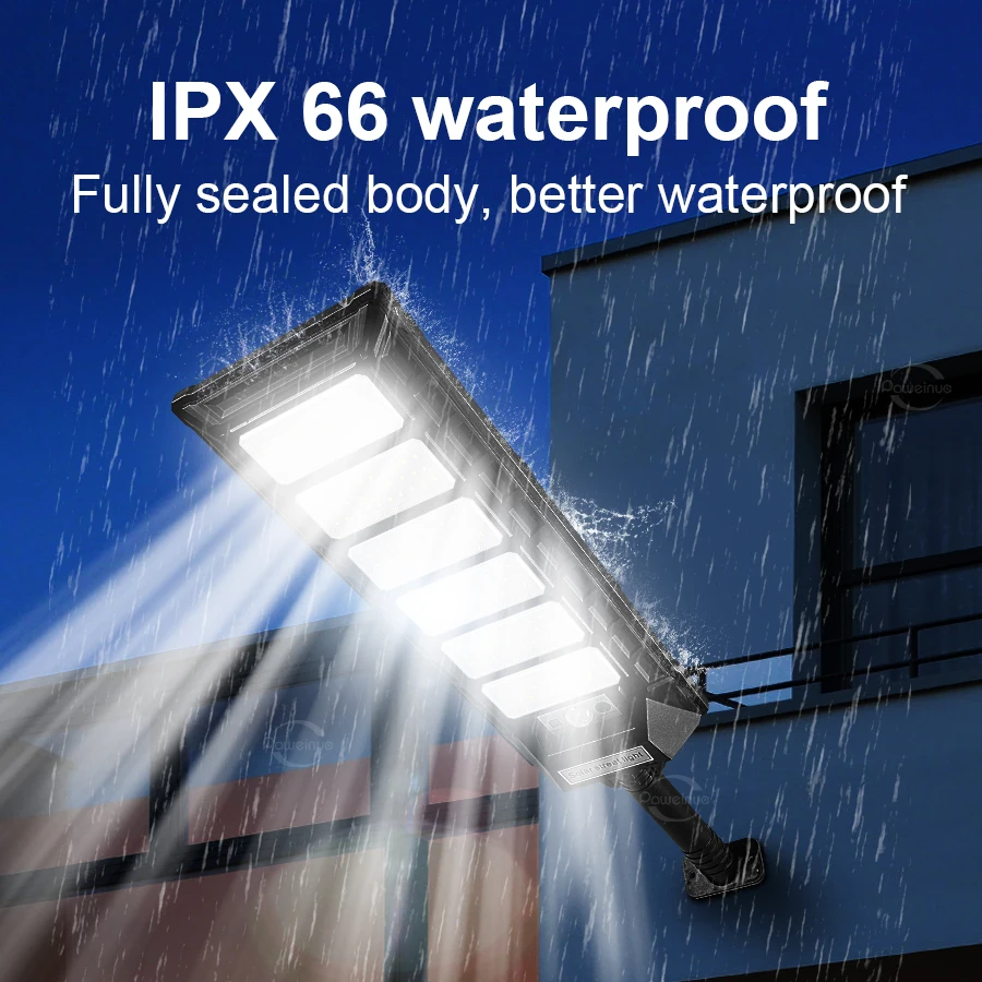 2000W Solar Light Outdoor High Power LED Street Light Motion Sensor and Remote Control Waterproof Garden Yard Garage Light