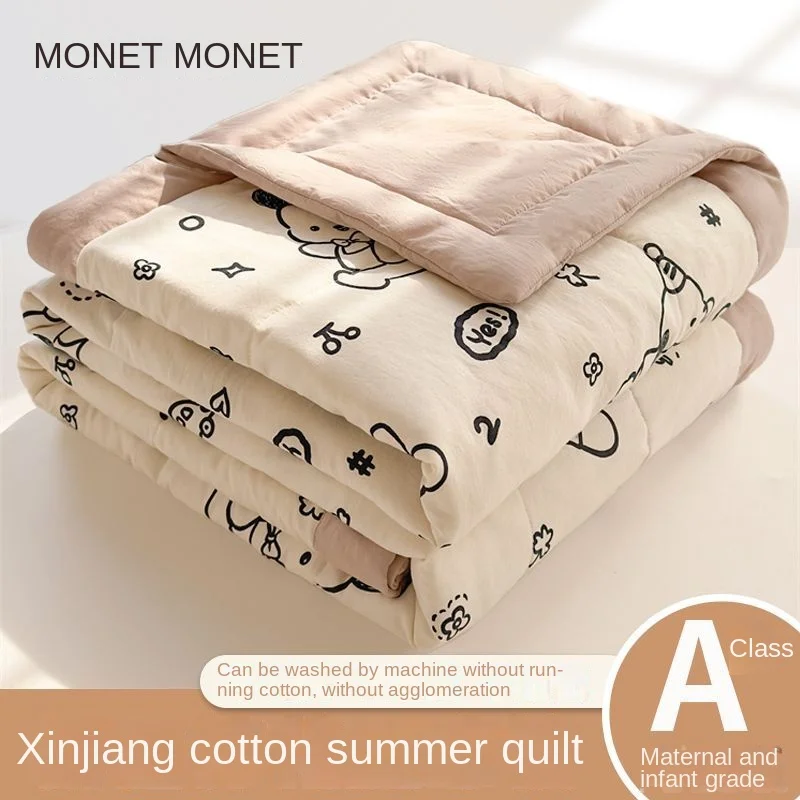 Korea Style cartoon summer quilt comforter,Summer Cool Quilt with Air Conditioning Single Person Thin Quilt Machine Washable