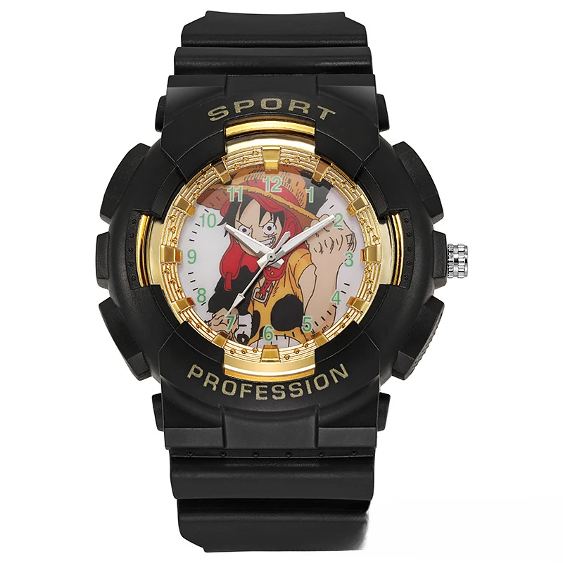 Nuovo orologio elettronico per bambini di un pezzo Anime Rufy Studente Orologio da polso impermeabile Ragazzo Ragazza Orologio sportivo al quarzo Regalo per bambini