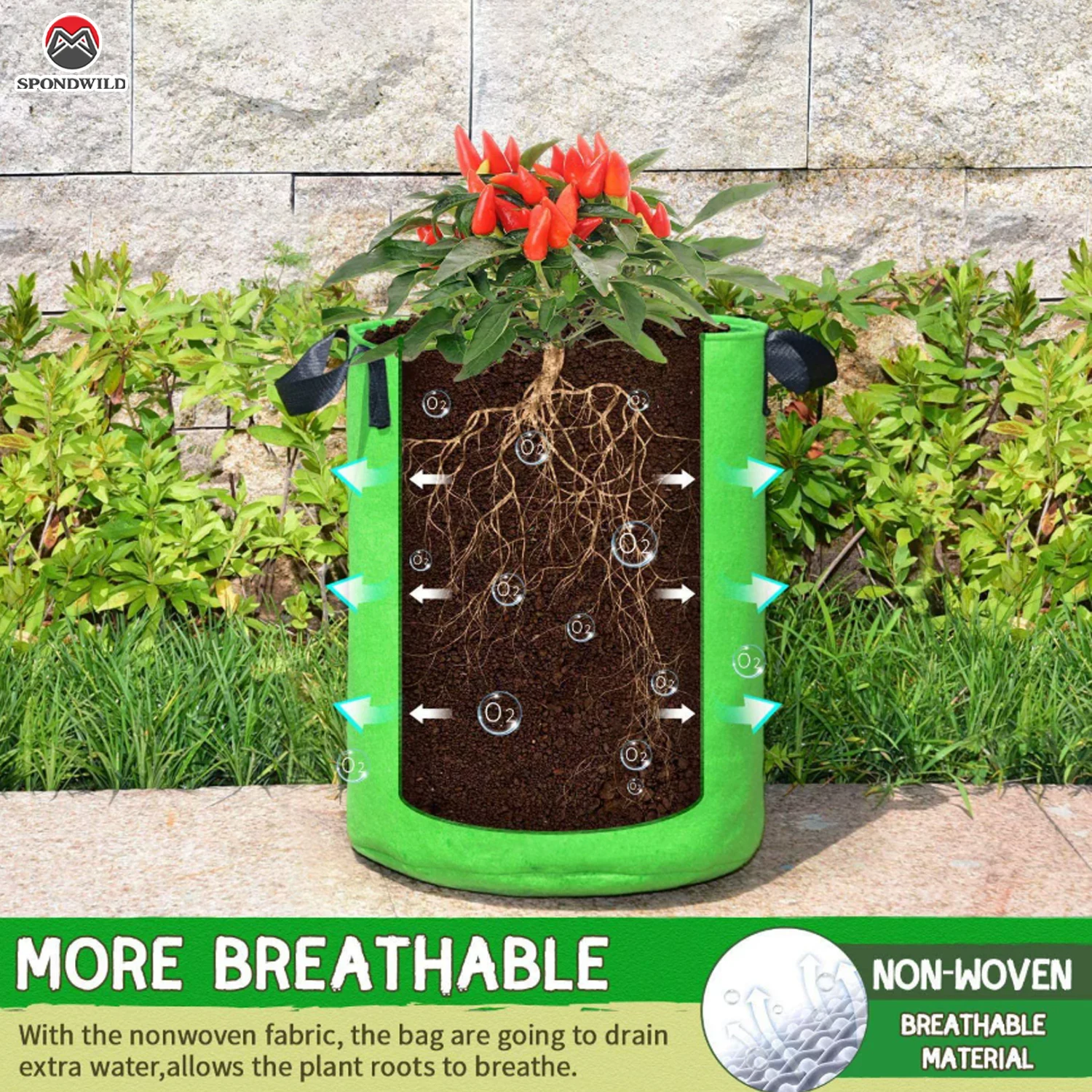 1/3 PCS Potato Grow Bag with Clear Window, 7Gal & 10Gal(With Support Ring) Options, Breathable Fabric Planter with Handles