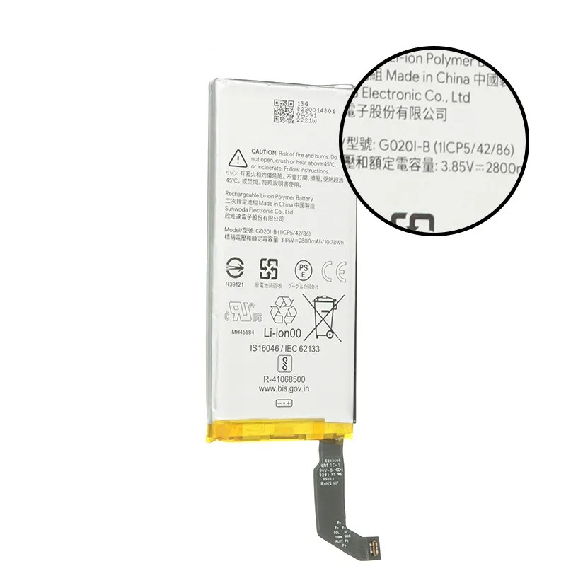 Orginal G020I-B 2800mAh Replacement Battery For Google Pixel 4 Pixel4 Genuine Latest Production Phone Batteries