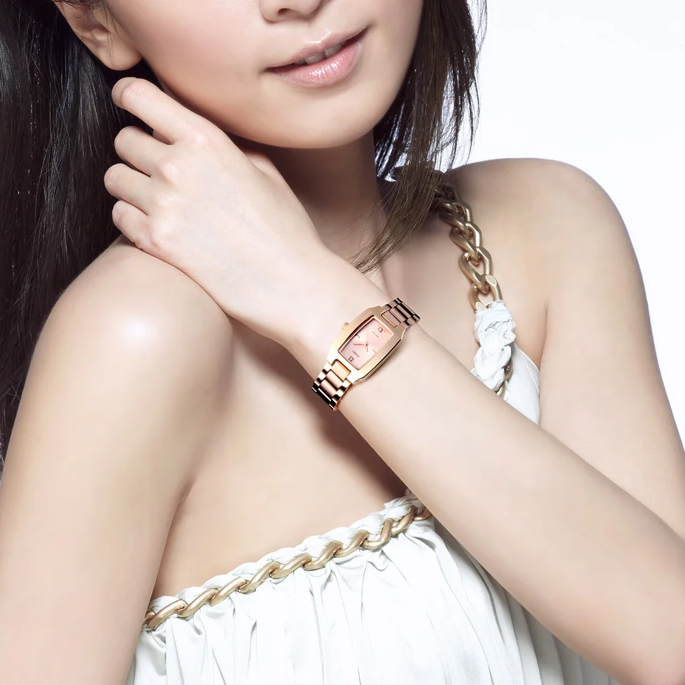 SKMEI 1400 Relogio Feminino Quartz Watch Fashion Thin Watches Ladies Casual Dress Luxury Silver Ladies Rhinestone Waterproof