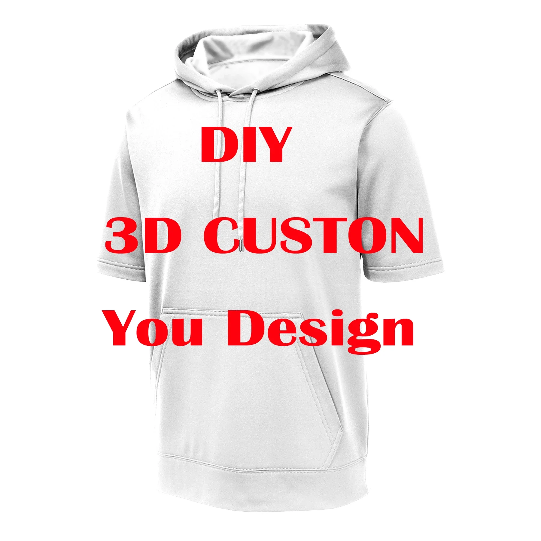 MCDV 3D Printed DIY Custom Design Men For Women Hooded T-shirt summer Casual t shirts