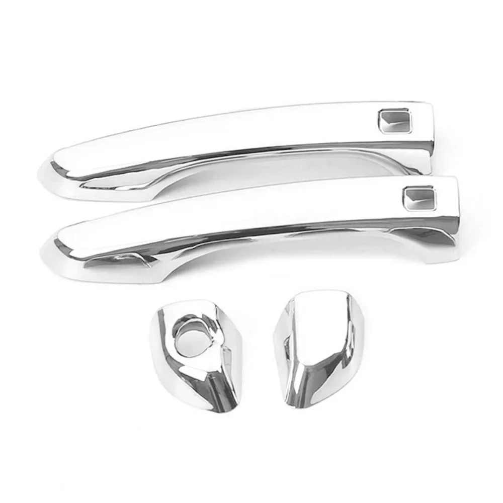 Car Decoration Door Handle Cover For Hyundai Sonata 8 2015 2016 2017 2018 2019 Carbon Fiber Chrome Silver Glossy Black Styling