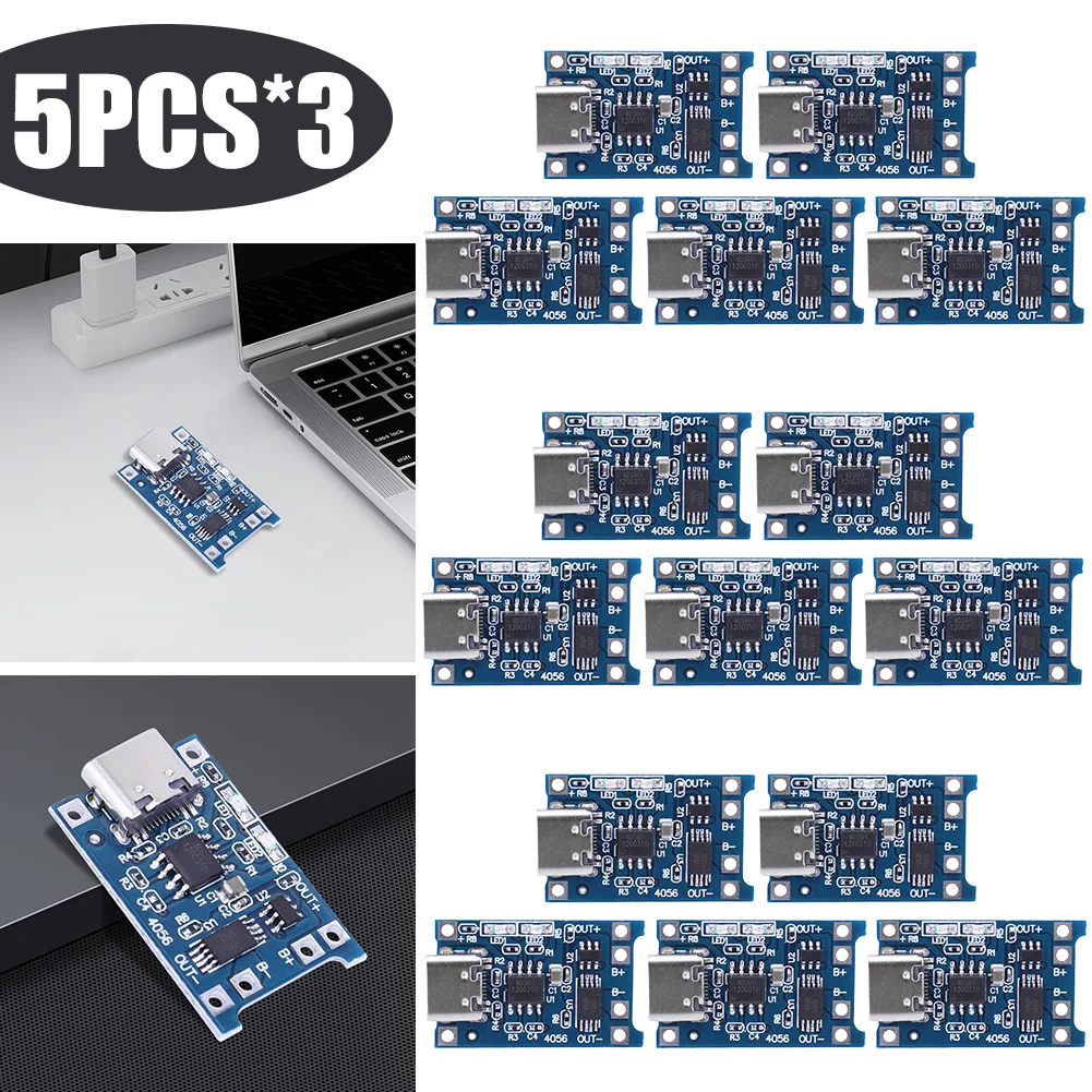 TP4056 Battery Charging Board 1A Battery Charging Module 4.5V-5V (5PCS)