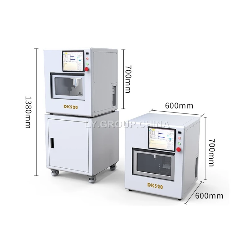 LY DK520 Separated Enclosed Mini Desktop CNC Engraving Machine 5 Axis Linkage for Jewelry Jade Stone Emerald Work Size 220*140mm