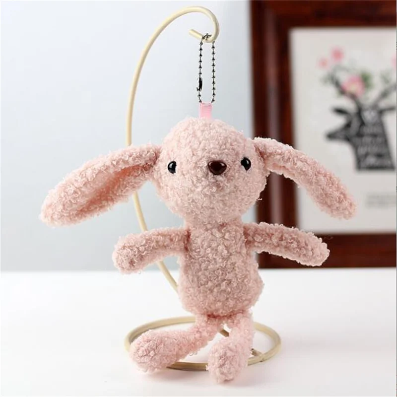 2023 Cute 20cm Approx Bunny Plush Doll Pendant Girl  White Stuffed Rabbit Bag Clothing Gift Small Pendant