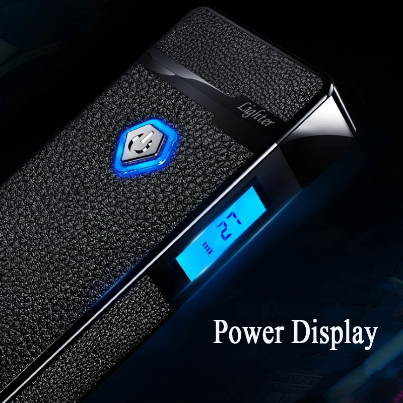 USB Charging Flameless Lighter, Dual Arc Digital Display, High-end Business Gift, Comfortable Touch, Hot Selling, 2023