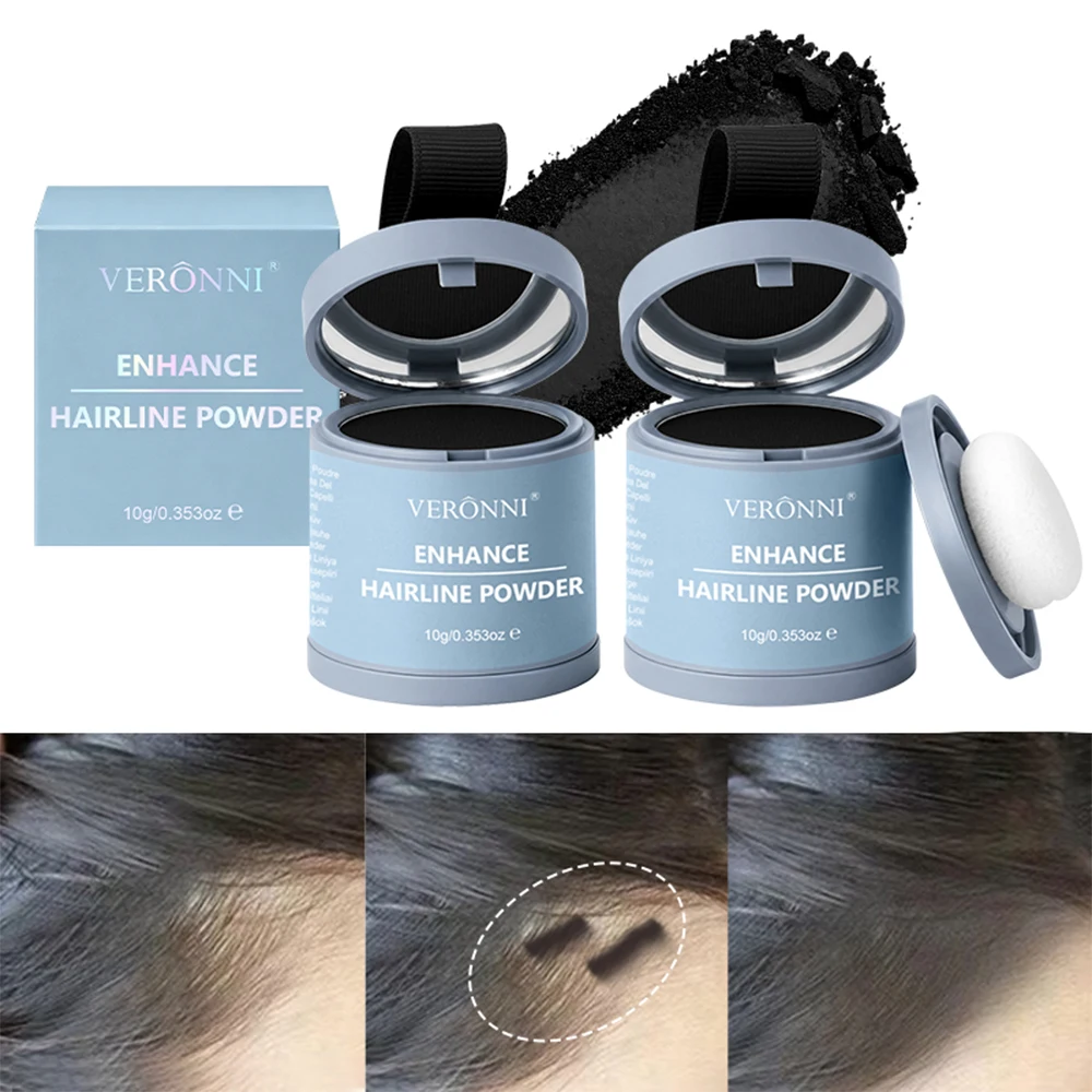 Hairline Powder 10g Large Capacity, Hair Root Touch‑Up Powder,Fill Sparse Hair,Also Usable As Eyebrow Powder for Hairline Shadow