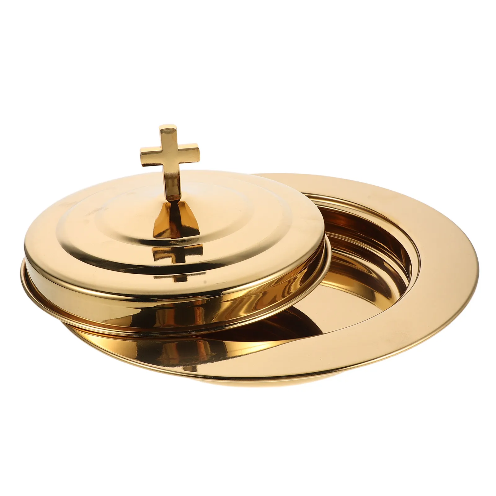 Communion Plate Bread Wafers Church Stainless Christening Favours for Guests Dinner