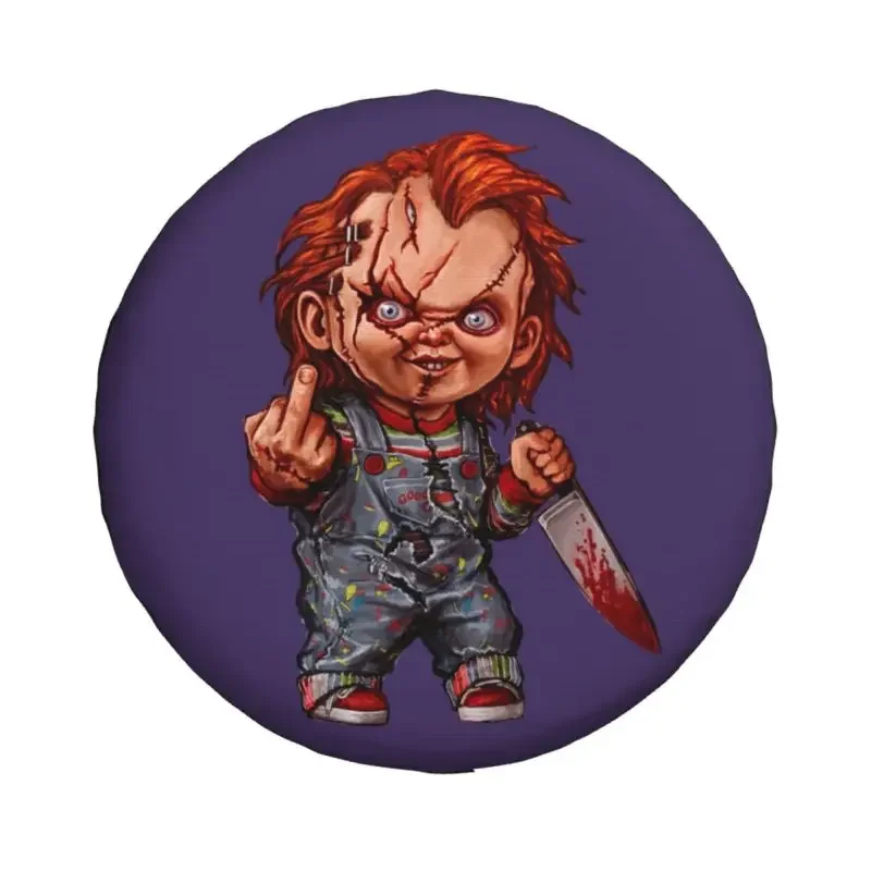 The Killer Doll Chucky Spare Wheel Cover for Jeep Hummer 4x4 SUV Custom Child's Play Horror Movie Tire Protector 14