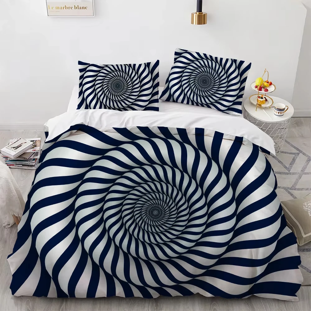 Swirls Duvet Cover Twin King Size For Boys Girls Modern Abstract Geometric Bedding Set Soft Minimalist Neutral Comforter Cover