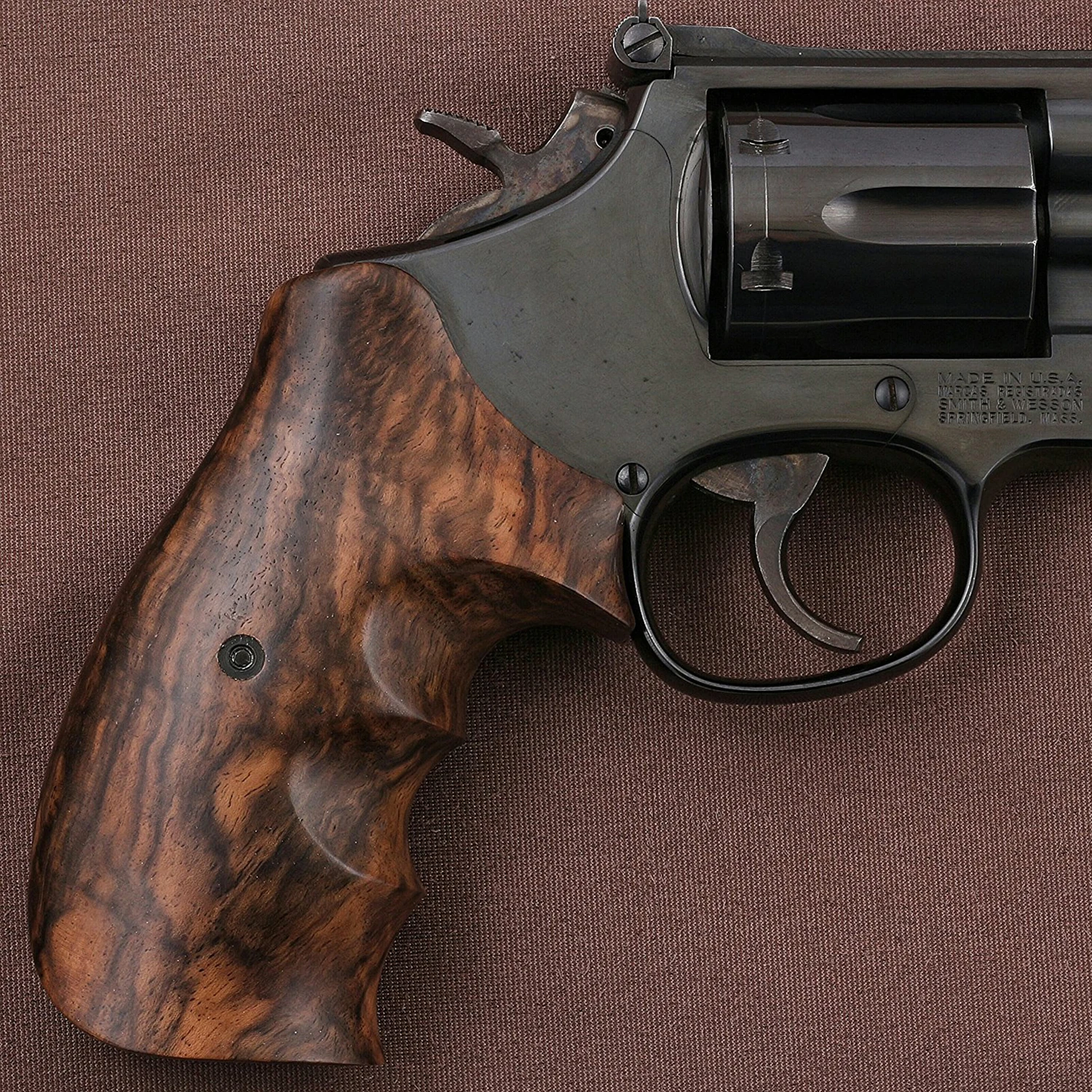 KSD Brand Smith Wesson K/L/X - Frame Round Butt Compatible Root Walnut Grips