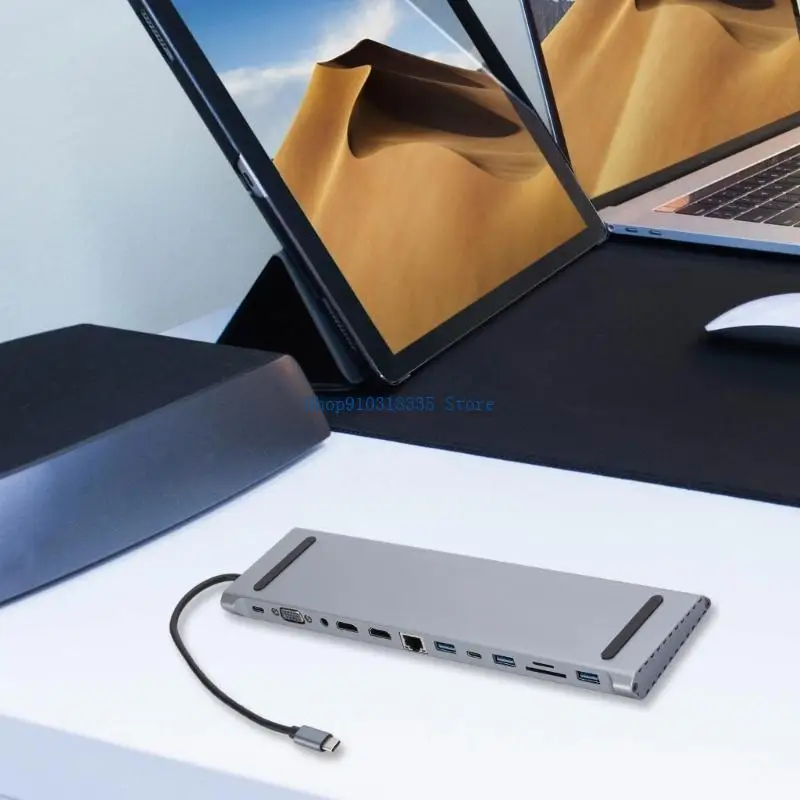 USB C Hub, Rapid Charging,Swifts Data Access for Mobile Computings RJ45