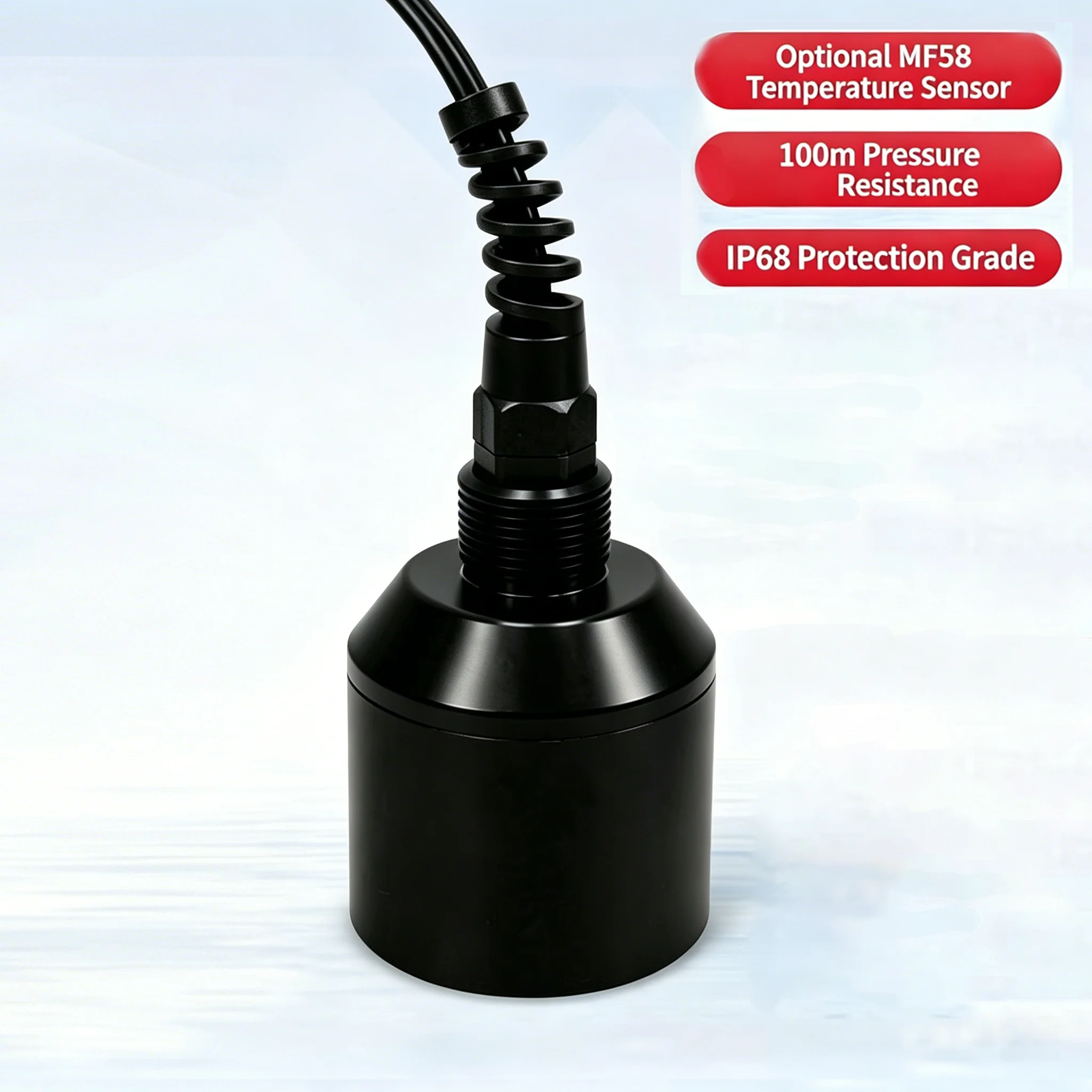 Ultrans 200/40kHz Insert Ultrasonic Underwater Ranging Transducer Silt Interface Depth Measurement 0.6~500M Detection ABS