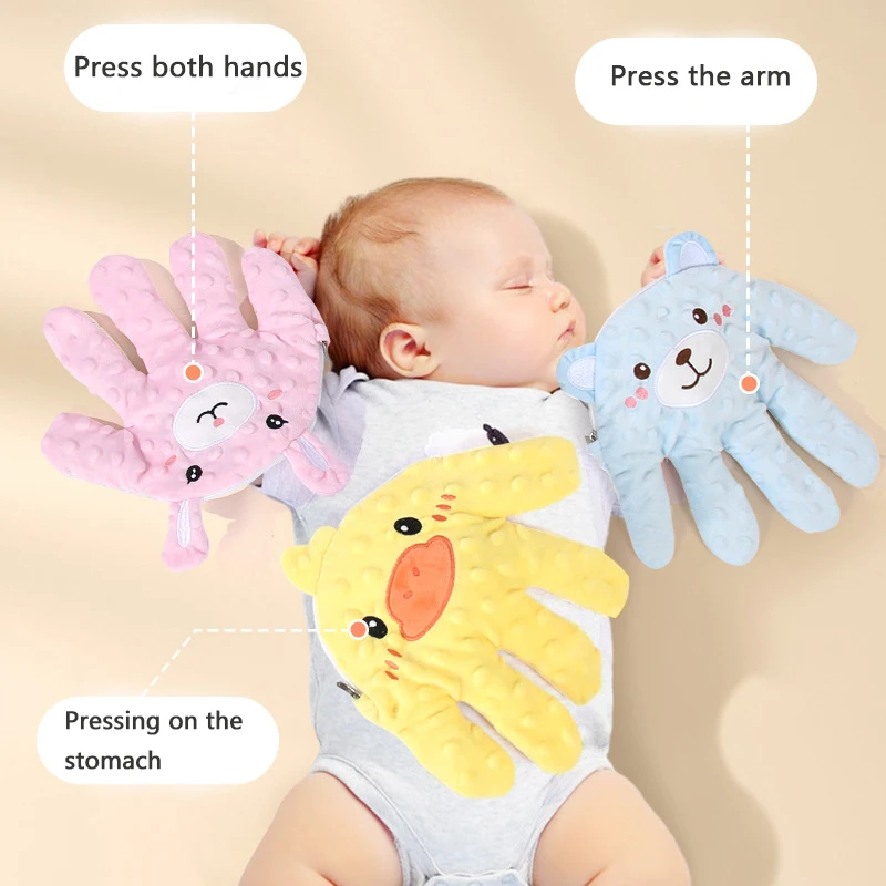 قفاز يدوي يساعد على نوم الطفل، لعبة نوم لطيفة ومريحة من القطن أوتوماتيكية لنوم مريح لحديثي الولادة #2