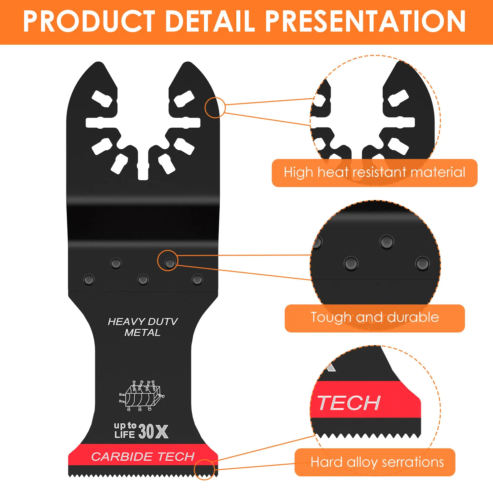 Imagem -03 - Oscilante Multitool Saw Blade Corte de Madeira Carboneto Resistência ao Desgaste Pcs Pcs