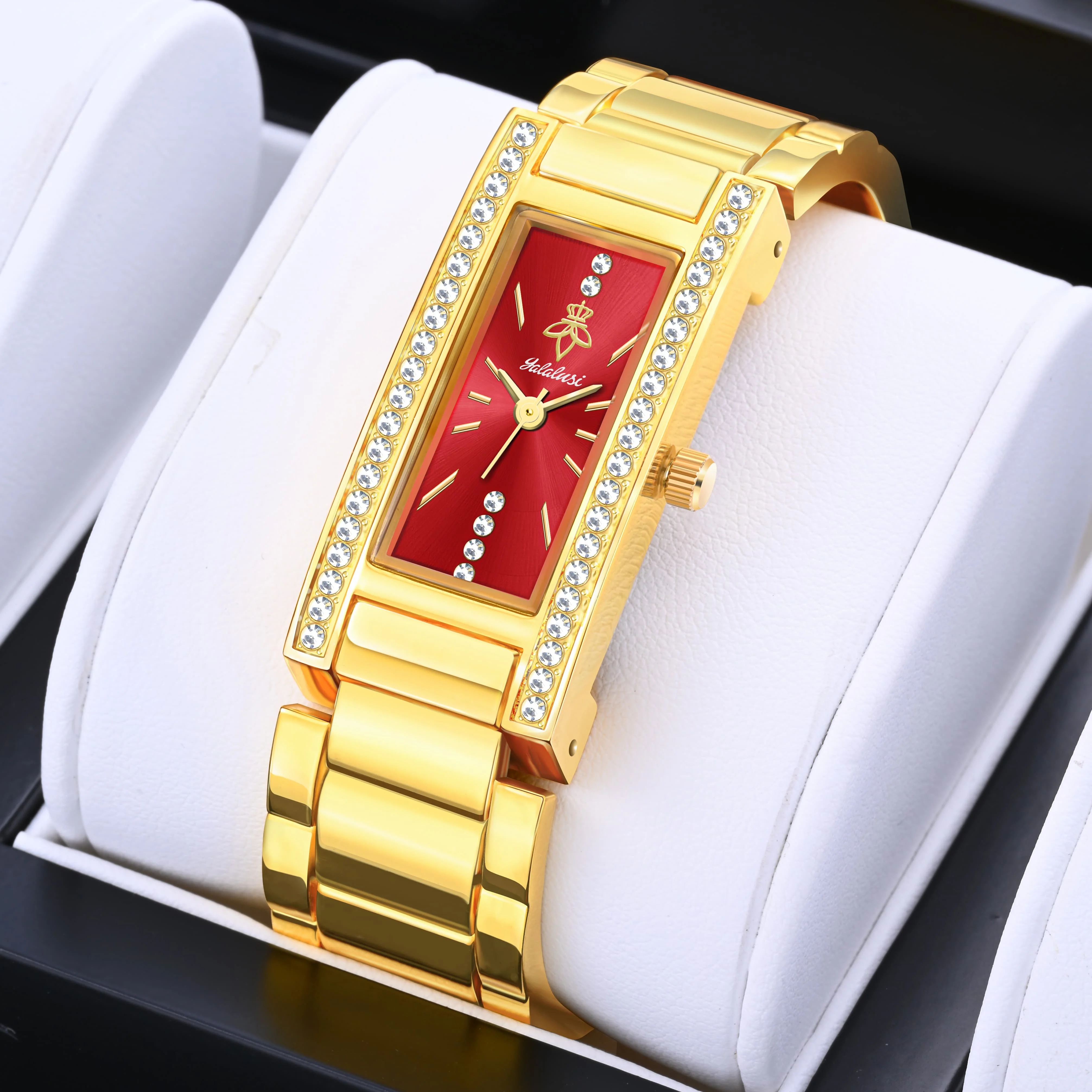 YaLaLuSi Stylish and Sophisticated Rectangular-Dial Bracelet Watch a Minimalist and Elegant Timepiece for Business and Commuting