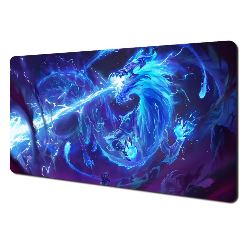 

Cool Blue Water Dragon Mouse Pad Large Gaming Non-slip Gamer Keyboard Desk Accessory Aesthetic Laptop Tablet Mat Mini PC Playmat