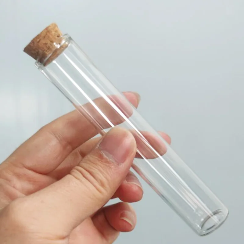 

50/20pc/lot 22*120mm 30ml Transparent Clear Bottles With Cork Stopper Food Grade Glass Vials Jars Storage Bottles Test Tube Jars