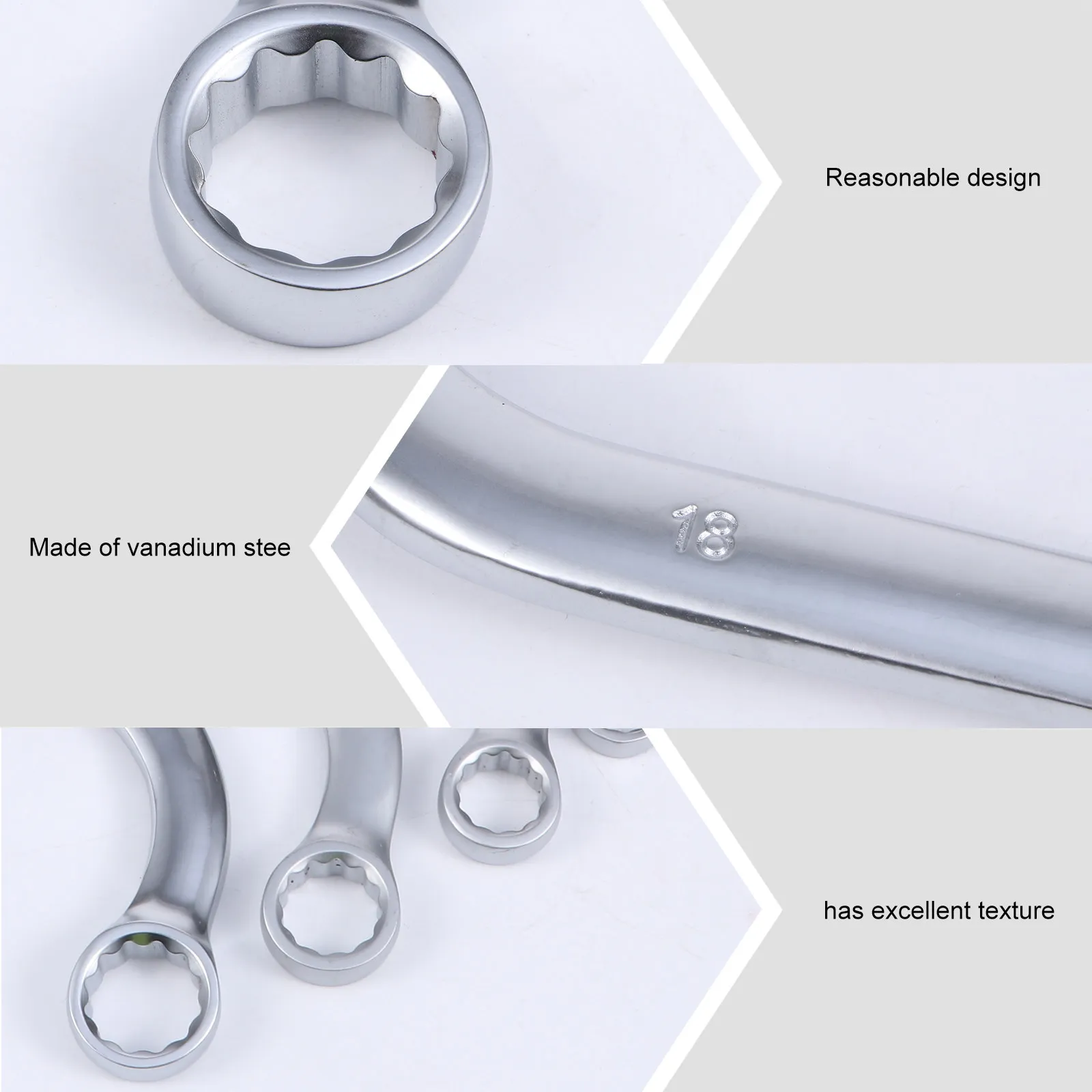 

Набор из 1 комплекта многофункциональных профессиональных гаечных ключей для авторемонта из ванадиевой стали S-образной формы с изогнутым наконечником