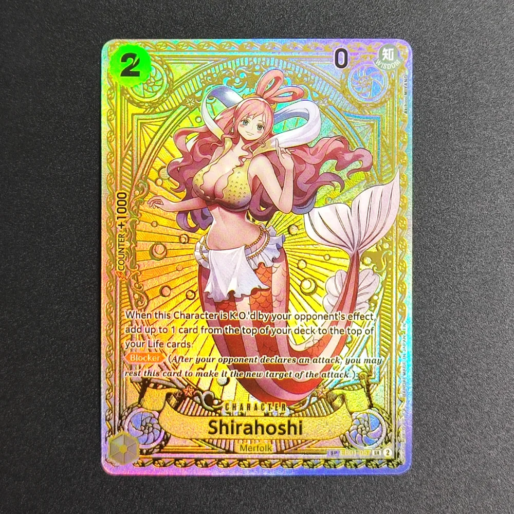 DIY One Piece OTCG English Shirahoshi Luffy-Tarou Shanks Rayleigh Sanji A Fist of Divine Speed OP-11 SP Collection Card Toy