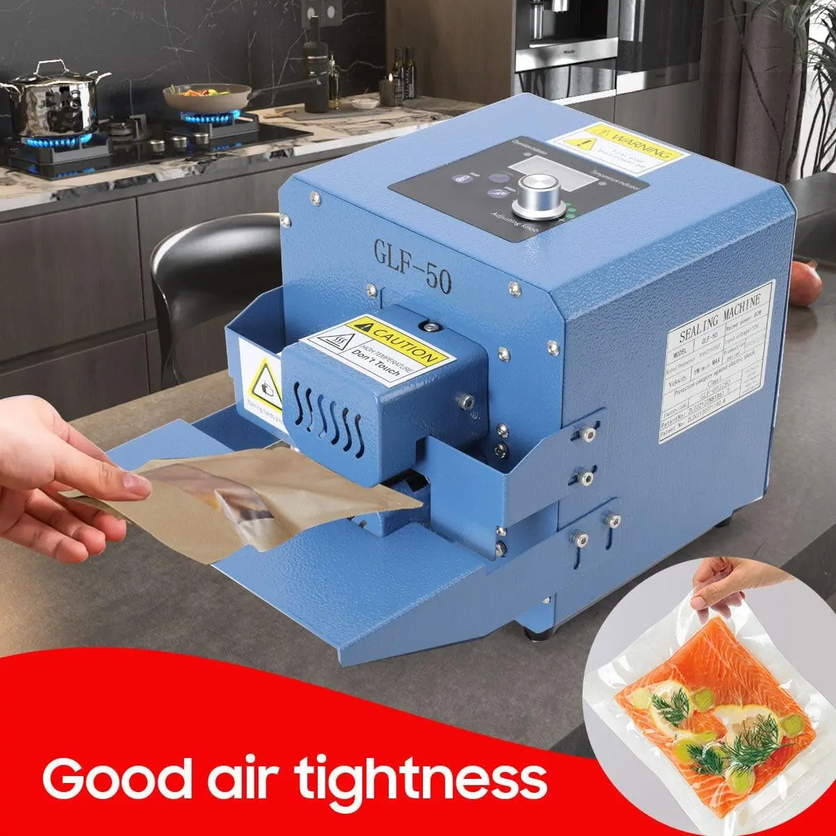

Heat Sealer Machine, Automatic Food Plastic Bag Heat Sealing Machine, Continuous Roller Sealer, Temperature & Speed Control