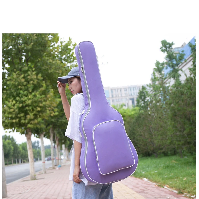 1 Stück 40/41 Zoll gepolsterte wasserabweisende dicke Akustikgitarren-Rucksack-Gigbag, Softcover-Gitarrentasche – Detail 10