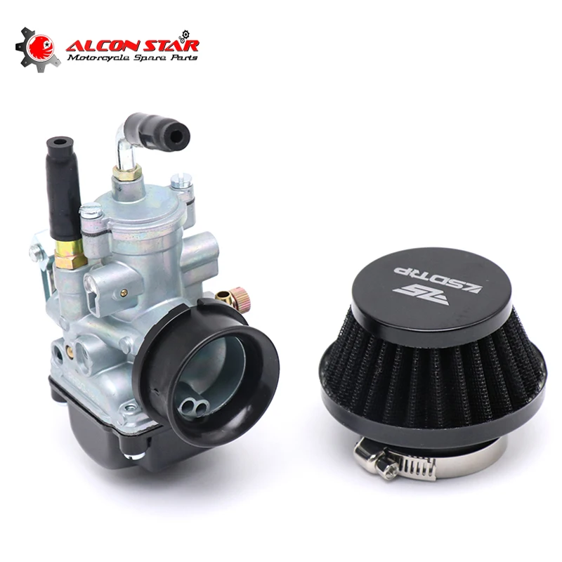Alconstar 4T Dellorto Carburetor 17.5 19.5 21mm PHBG Motorcycle Carburetor with Air Filter Set for Puch Yamaha Zuma