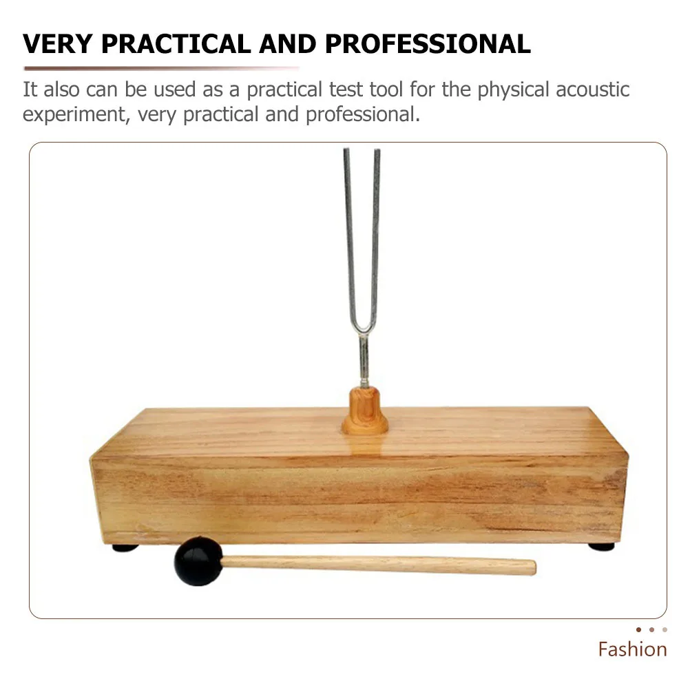 

1 set 1 Set 256Hz Tuning Fork Metal With Wooden Base For Physical Acoustic Experiment Instrument Tools