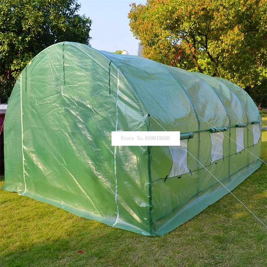 600x300x220cm Strong Steel Frame Big Greenhouse Outdoor Garden Warm Anti-freeze Rain-proof Flower Plants Vegetables Greenhouse