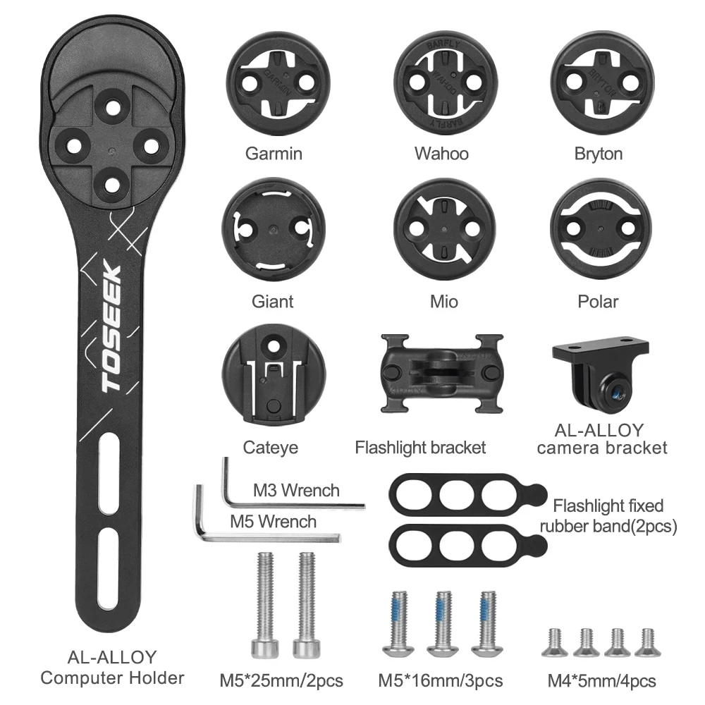 TOSEEK-Soporte multifunción para ordenador de bicicleta, accesorio para cronómetro, ciclismo, Speedomet, GPS, para Garmin, Gopro, Bryton, Wahoo