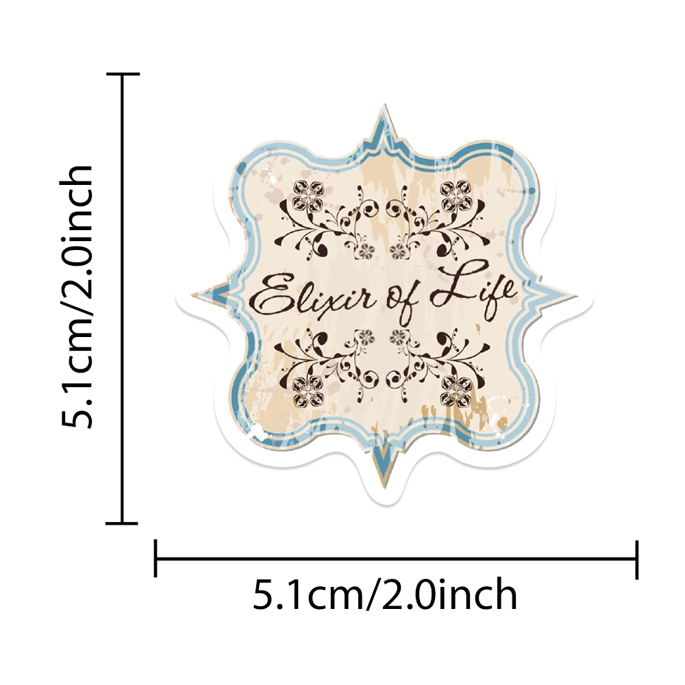 매직 물약 라벨 스티커, 레트로 마법사, 연금술, 재미있는 데칼, 병 수하물, 자전거, 자동차, 노트북, 전화 스티커 장난감, 50 개, 100 개