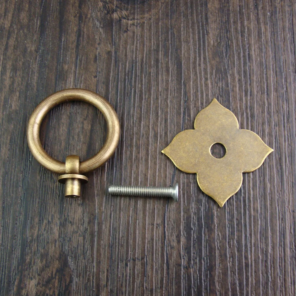 

2Pcs Four-Leaf Clover Decorative Cabinet Handles Bronze Furniture Knobs Household Drawer Pulls Vintage Durable