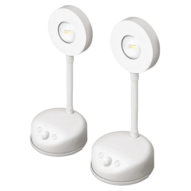 LICE-2 Buah Lampu Gambar Sensor Gerak LED Dioperasikan Tempat Lilin Dinding Isi Ulang Putih Dapat Diredupkan 3 Suhu Warna, 360 ° Rotasi 220